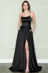 Load image into Gallery viewer, La Merchandise LAY8910 Long Simple A-Line Bridesmaids Dress w/ Pockets - BLACK - LA Merchandise