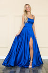 Load image into Gallery viewer, La Merchandise LAY8910 Long Simple A-Line Bridesmaids Dress w/ Pockets - ROYAL BLUE - LA Merchandise