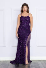 Load image into Gallery viewer, La Merchandise LAY8982 Fringe Sequined Sleeveless Dress - PURPLE - LA Merchandise