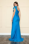 Load image into Gallery viewer, La Merchandise LAY9068 Removable Feather One Shoulder Formal Prom Gown - - LA Merchandise