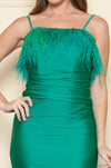 Load image into Gallery viewer, La Merchandise LAY9070 Open Back Prom Mermaid Gown Removable feathers - - LA Merchandise