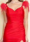 Load image into Gallery viewer, La Merchandise LAY9082 Stretchy Prom Dress With Detachable Feathers - - LA Merchandise