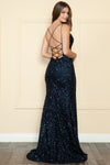 Load image into Gallery viewer, La Merchandise LAY9102 Sexy Open Back Prom Full Sequined Dress w/ Slit - - LA Merchandise