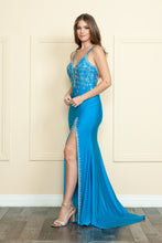 Load image into Gallery viewer, La Merchandise LAY9120 Sexy Detailed Bodycon Prom Open Back Dress Slit - DARK TURQUOISE - LA Merchandise