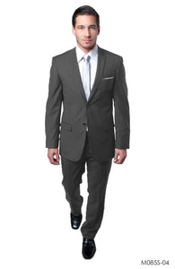 LA Merchandise LAM085SSA Men's Ultra Slim Fit Grey Suit