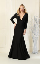 Load image into Gallery viewer, Long sleeve Bodycon Gown - LAA381C - BLACK - LA Merchandise