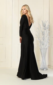 Long sleeve Bodycon Gown - LAA381C - - LA Merchandise