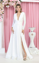 Load image into Gallery viewer, Long Sleeve Stretchy Gown - LA1835 - IVORY - LA Merchandise