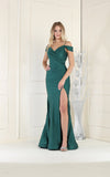 Load image into Gallery viewer, La Merchandise LA1855 Off the Shoulder Bodycon Stretchy Prom Dress - HUNTER GREEN - LA Merchandise