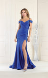 Load image into Gallery viewer, La Merchandise LA1855 Off the Shoulder Bodycon Stretchy Prom Dress - ROYAL BLUE - LA Merchandise
