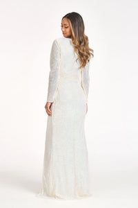 Mermaid Dress w/ Long Sleeves - LAS3063 - - LA Merchandise