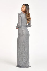 Mermaid Dress w/ Long Sleeves - LAS3063 - - LA Merchandise