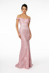 Load image into Gallery viewer, La Merchandise LAS1829 Wholesale Mermaid Glitter Long Prom Formal Gown - FUCHSIA - LA Merchandise