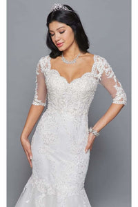 La Merchandise LADK418 Long Sleeve Mermaid Wedding Wholesale Dress - - LA Merchandise