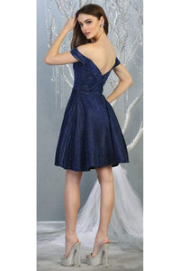 Metallic Cocktail Dress with Pockets - LA1788 - - LA Merchandise