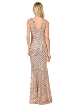 Load image into Gallery viewer, Metallic Long Formal Gown - LN5150 - - LA Merchandise