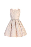 Load image into Gallery viewer, La Merchandise LAK849 Metallic Polka Dot Girls Dress with Pockets - Pink - LA Merchandise