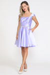 Load image into Gallery viewer, Mikado Bridesmaids Dresses - LAY8416 - LILAC - LA Merchandise