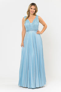 Modern Mother Of The Bride Dress - LAY8600 - BLUE - LA Merchandise
