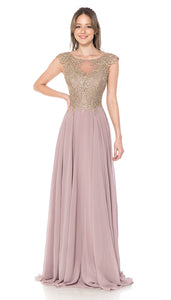 Modern Mother Of The Bride Dress - LN8123 - DUSTY ROSE - LA Merchandise