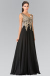 Load image into Gallery viewer, La Merchandise LAS2311 Gold Embroidered Mother Of Bride Formal Gown - BLACK - LA Merchandise