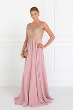 Load image into Gallery viewer, La Merchandise LAS2311 Gold Embroidered Mother Of Bride Formal Gown - DUSTY ROSE - LA Merchandise