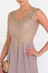 Load image into Gallery viewer, La Merchandise LAS2311 Gold Embroidered Mother Of Bride Formal Gown - - LA Merchandise