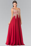 Load image into Gallery viewer, La Merchandise LAS2311 Gold Embroidered Mother Of Bride Formal Gown - RED - LA Merchandise