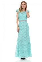 Load image into Gallery viewer, Mother Of The Bride Lace Dress - LN5131 - Mint - LA Merchandise