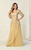 Load image into Gallery viewer, Mother Of The Bride Long Dress - LA1859 - GOLD - LA Merchandise
