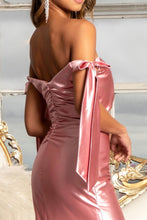 Load image into Gallery viewer, Off Shoulder Satin Mermaid Dress - LAS3059 - - Dresses LA Merchandise