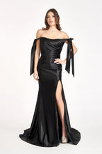 Load image into Gallery viewer, Off Shoulder Satin Mermaid Dress - LAS3059 - - Dresses LA Merchandise