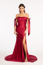 Load image into Gallery viewer, Off Shoulder Satin Mermaid Dress - LAS3059 - - Dresses LA Merchandise