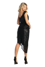 Load image into Gallery viewer, La Merchandise LA1914 Knee Length Sequin Wholesale Short Hoco Dress - - LA Merchandise