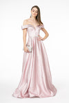 Load image into Gallery viewer, Off The Shoulder Formal Dress - LAS2982 - DUSTY ROSE - LA Merchandise