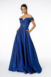 Load image into Gallery viewer, Off The Shoulder Formal Dress - LAS2982 - ROYAL BLUE - LA Merchandise