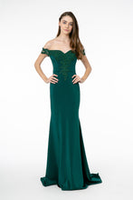 Load image into Gallery viewer, Off The Shoulder Formal Gown - LAS2958 - TEAL - LA Merchandise