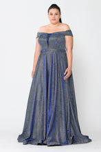 Load image into Gallery viewer, Off The Shoulder Plus Size - LAYW1060 - ROYAL - LA Merchandise