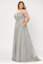 Load image into Gallery viewer, Off The Shoulder Plus Size - LAYW1060 - SILVER-GOLD - LA Merchandise