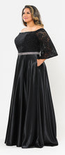 Load image into Gallery viewer, Off The Shoulder Plus Size Gown-LAYW1008 - - LA Merchandise