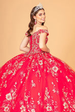 Load image into Gallery viewer, La Merchandise LAS3074 Red &amp; Gold Off The Shoulder Quinceanera Dress - - LA Merchandise