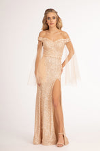 Load image into Gallery viewer, Off The Shoulder Sequined Dress - LAS3054 - ROSE GOLD - LA Merchandise