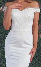 Load image into Gallery viewer, Off The Shoulder Wedding Gown - LA7879B - - Dress LA Merchandise