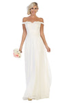 Load image into Gallery viewer, Off shoulder Ivory Bridal Dress - LA1644B - Ivory - LA Merchandise