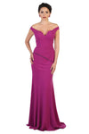 Load image into Gallery viewer, Off shoulders long Ity dress- LA1489 - Magenta - LA Merchandise