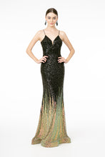 Load image into Gallery viewer, Ombre Prom Dress - LAS2899 - BLACK - LA Merchandise