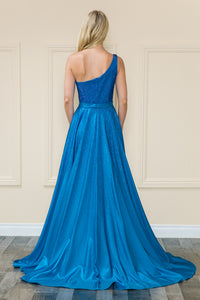 One Shoulder Pageant Gown - LAY8920 - - LA Merchandise