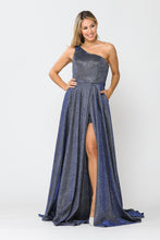 Load image into Gallery viewer, One Shoulder Prom Long Dress -LAY8430 - ROYAL BLUE - LA Merchandise