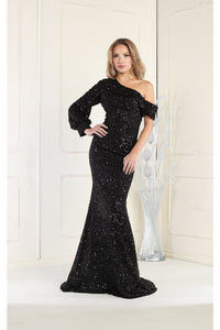 One Sleeve Sequined Dress - LA1940 - - LA Merchandise
