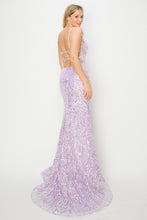 Load image into Gallery viewer, La Merchandise LA2CP3203 Lilac Mermaid Shimmering Prom Dress
